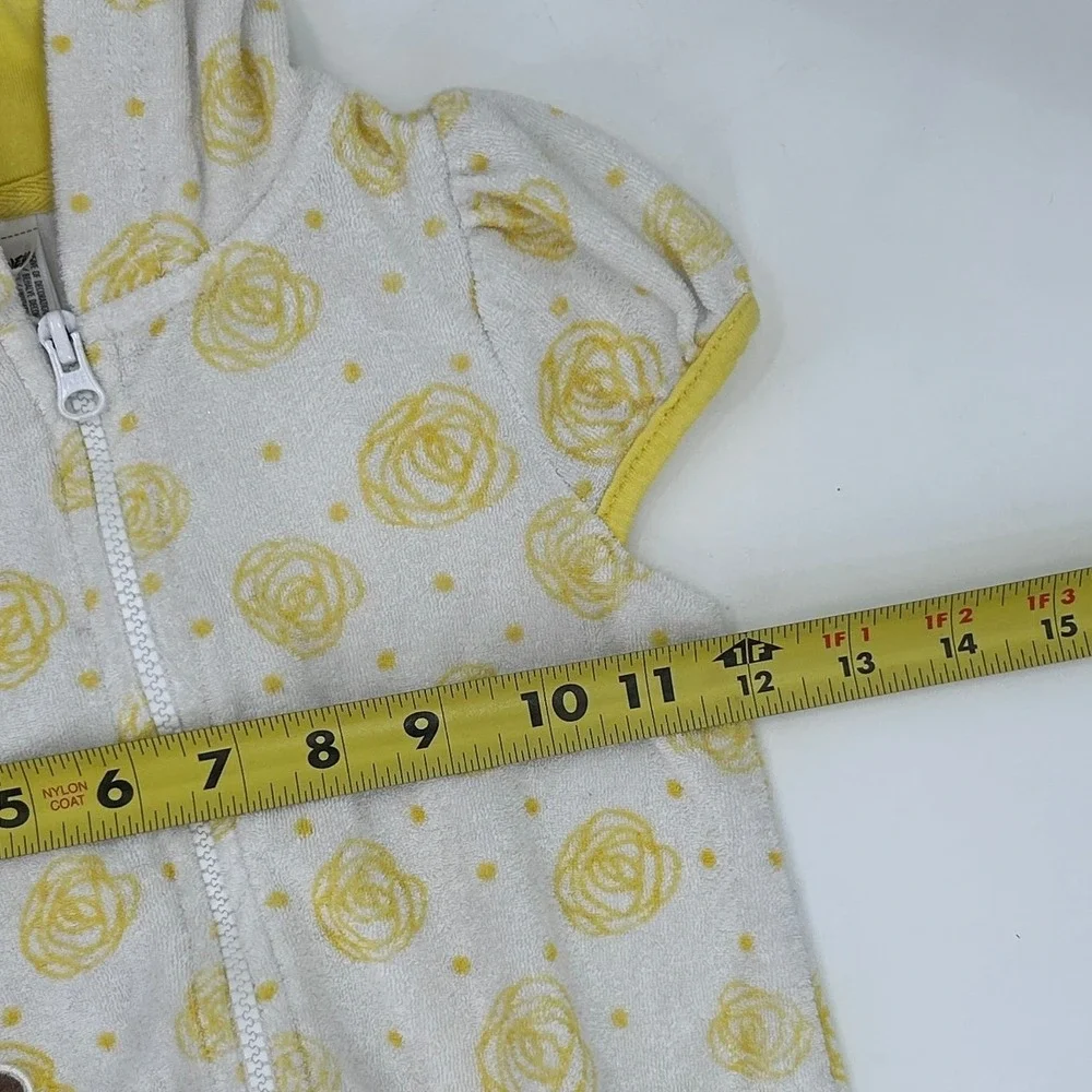 Disney Store Belle Beauty and the Beast Girls Rose Terry Cloth Zip Cover Up 5/6